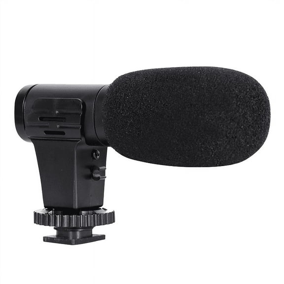 Video Microphone On-Camera Mini Condenser Record Interview Vlog Mic for Phone DSLR Camera 3.5mm
