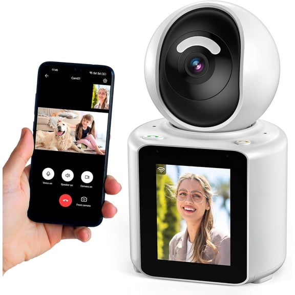 Video Pet Dog Camera Indoor Two Way Wireless Security Camera Monitor 1080P with Phone app and Motion Detection,Baby/Elderly/Nanny Audio Calling Device Pan Tilt