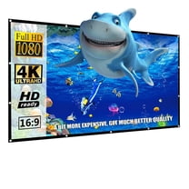 Video Projector Screen Portable Foldable Double Side Projection Curtain ,Wrinkle-Free Outdoor Projector Screen