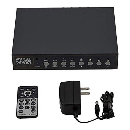 Video Quad Color 4CH Multiplexer 2 BNC Output with Loop, Remote Control and FREE 1Amp power adapter price history and forecast - InstallerCCTV QD040401
