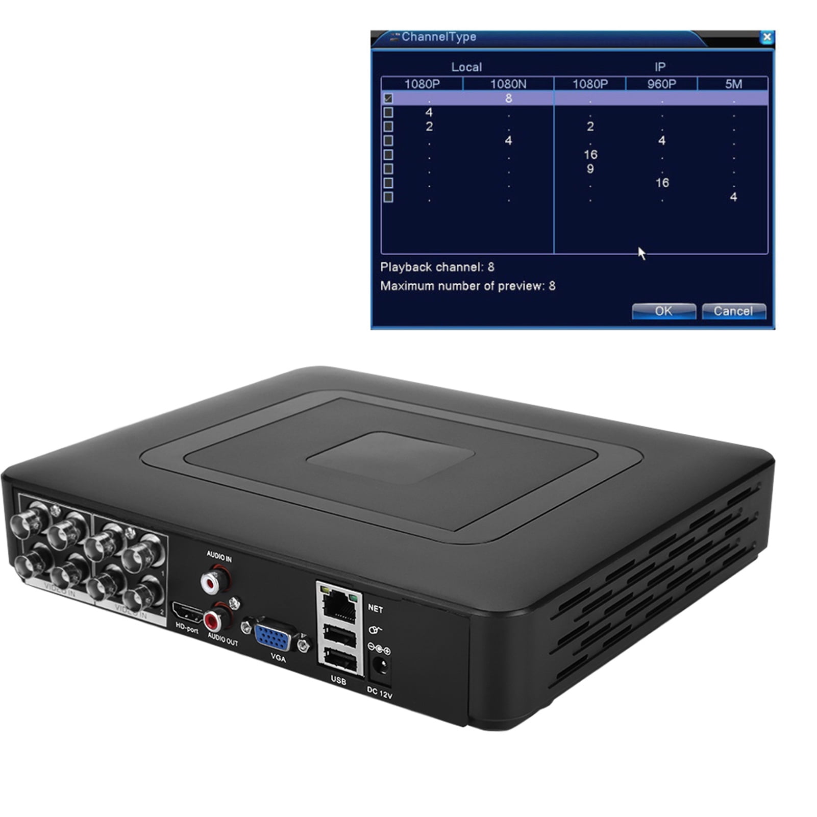 Video Recorders, 2 Way Conversation Multifunctional 8 Channel Recorder