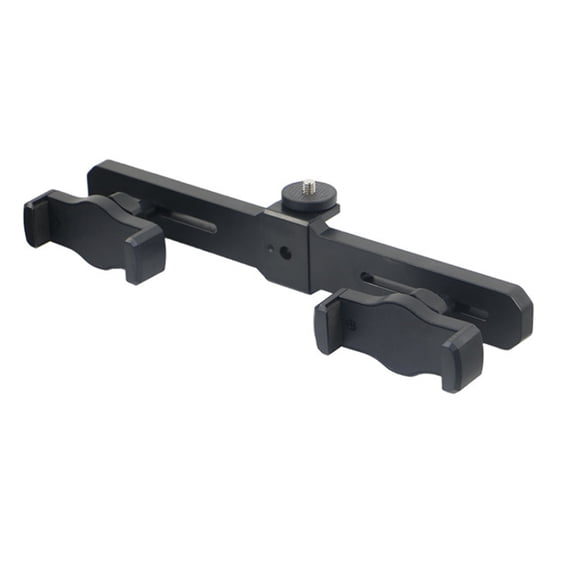Video Recording Essential Universal Mobile Phone Bracket with Dual Adjustable Crossbar Clip for Phone