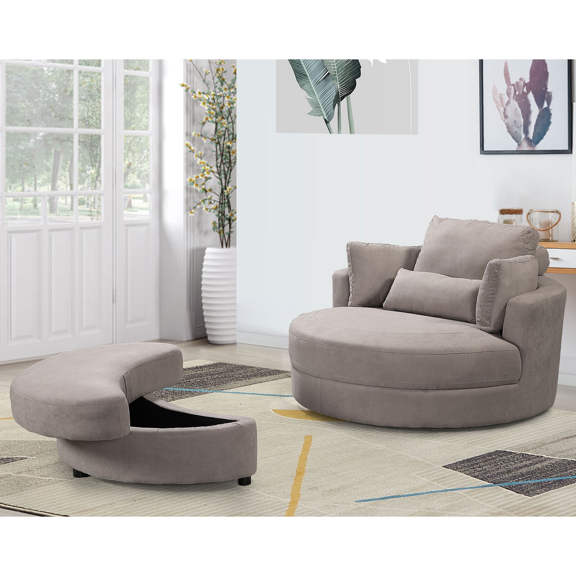Big circle swivel chair sale
