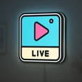 thumbnail image 1 of Video Streaming 3D Novelty Light Box, Modern Media Decor for Streamers and Content Creators (Width 24 inch, 60cm), 1 of 9