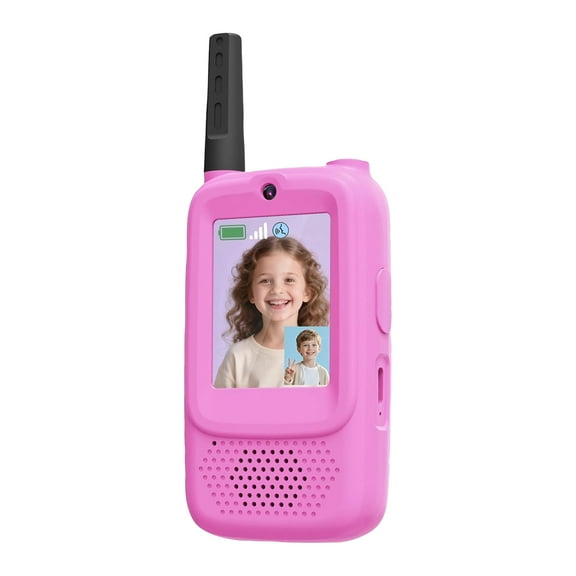 Video Walkie Talkies for Children, 2026 New Video Walkie Talkies, 2 Pack Long Range Walkies Talkie with Camera & Voice Changer, Indoor Outdoor for Ages 3-12(Pink)