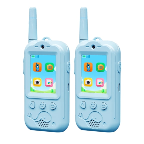 Video Walkie Talkies for Kids with Chat and Take Photos Function,2 Pack Handheld Rechargeable Kids Video Intercom Walkie Talkies for Family Games, Outdoor Play, Camping, Travel, Hiking