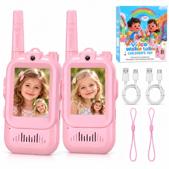 Hot Camera Effects Video Walkie Talkies for Kids, 2 Pack Rechargeable Toy Walkie-Talkies ...
