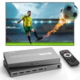 thumbnail image 1 of Video Wall Controller 2X2,JCHICI TV Wall Processor,4K x 2K HD Display,180 Degree Rotate,8 Splicing Modes 2x2,1x2,1x3,1x4,2x1,3x1,4x1,Input 4K and Output 1080P,Streaming Media Video Device, 1 of 8