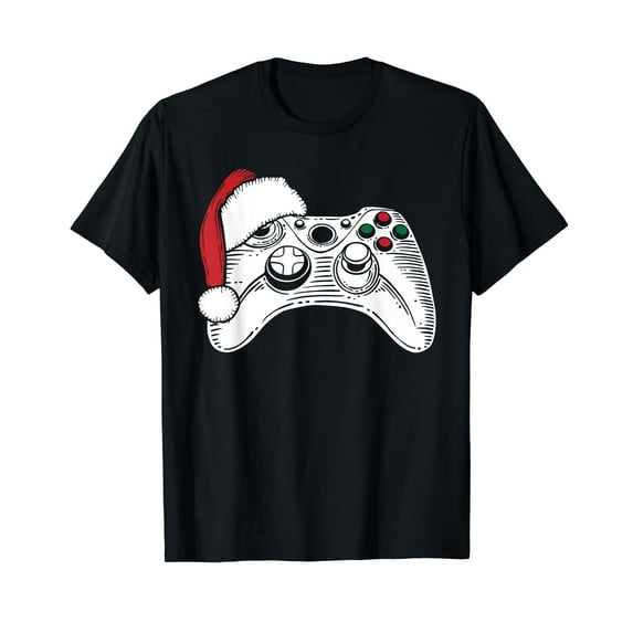Video-game Controller Santa Hat Christmas Gaming X-Mas Gamer T-Shirt