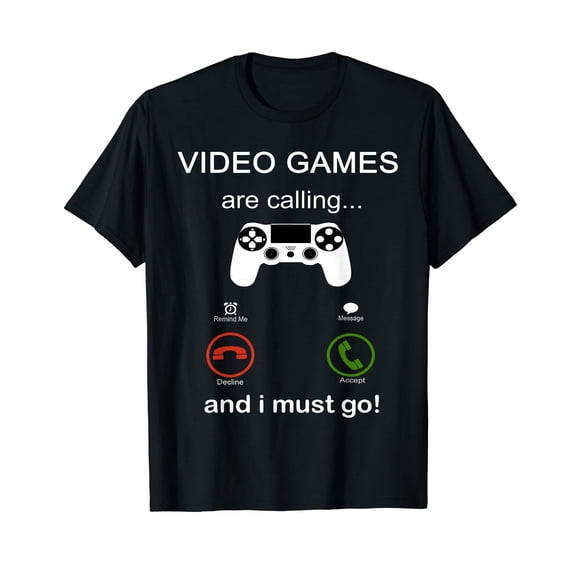 Video games are calling Phone Screen gaming controller Gamer T-Shirt
