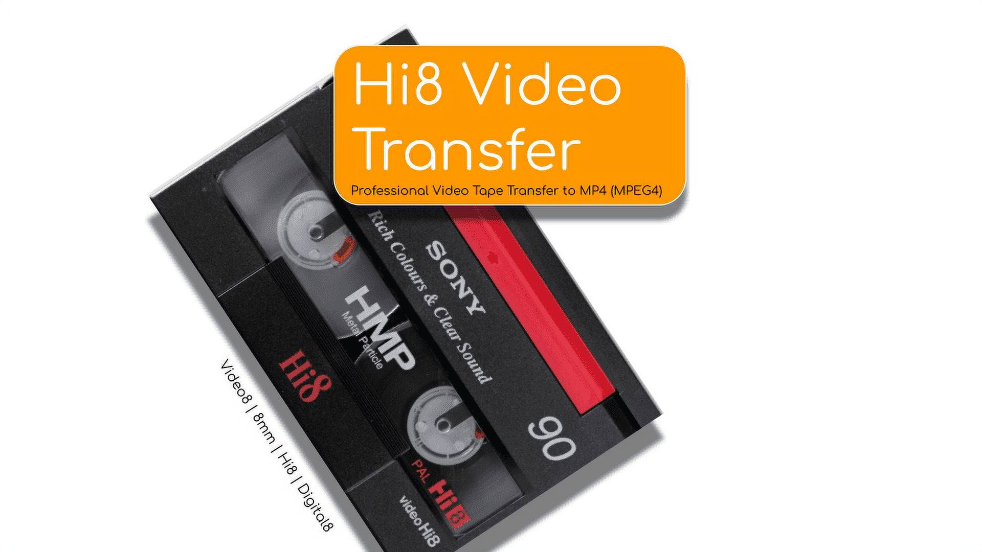 Video8, Hi8, Digital8, 8mm Video Tape Transfer Service, Digitization to