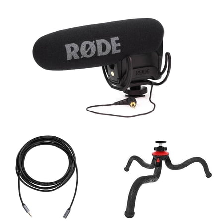 VideoMic Pro Directional On-Camera Microphone with Table Top Tripod Kit
