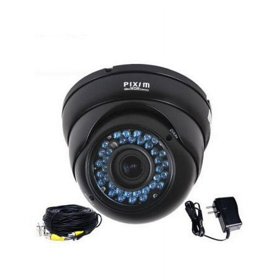 VideoSecu 1/3 Pixim DPS WDR Security Camera 690TVL IR Day Night 36 LEDs Outdoor Weatherproof CCTV with Power and Cable bms