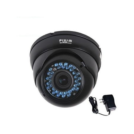 VideoSecu 1/3 inch Pixim DPS WDR IR Night Vision Security Camera 690 TVL Varifocal Lens 36 LEDs Weatherproof with Power bmt