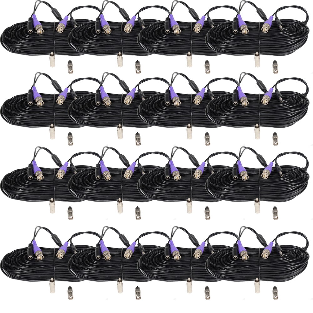 VideoSecu 16x 50 Feet HD Security Camera BNC Video Power Cable Pre-made Connector All-in-One Wire Cord TVI CVI AHD BTi