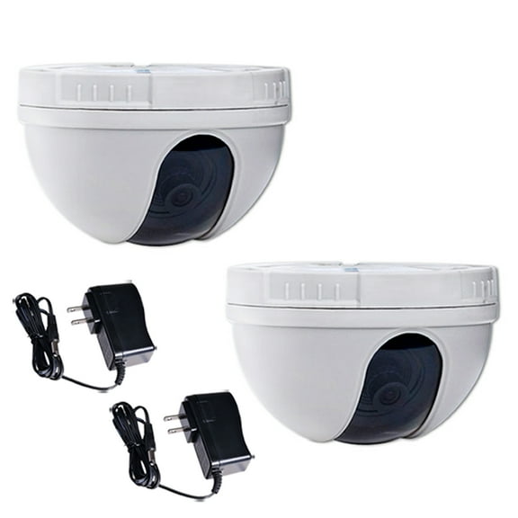 VideoSecu 2 Pack CCTV Home Security Camera CCD 3.6mm Wide Angle View 420TVL Video Surveillance with 2 Power Supply BLU