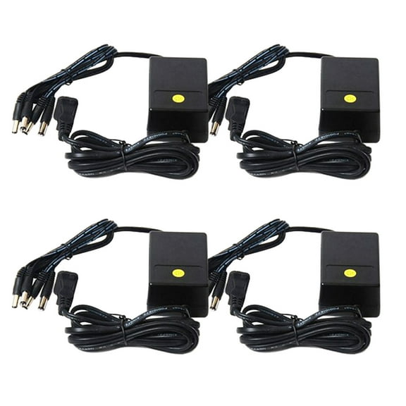 VideoSecu 4 Pack 4 Channel 12V DC 2000mA Power Adapter AC 100V-240V to DC 12V for CCTV Surveillance Security Camera 1hL