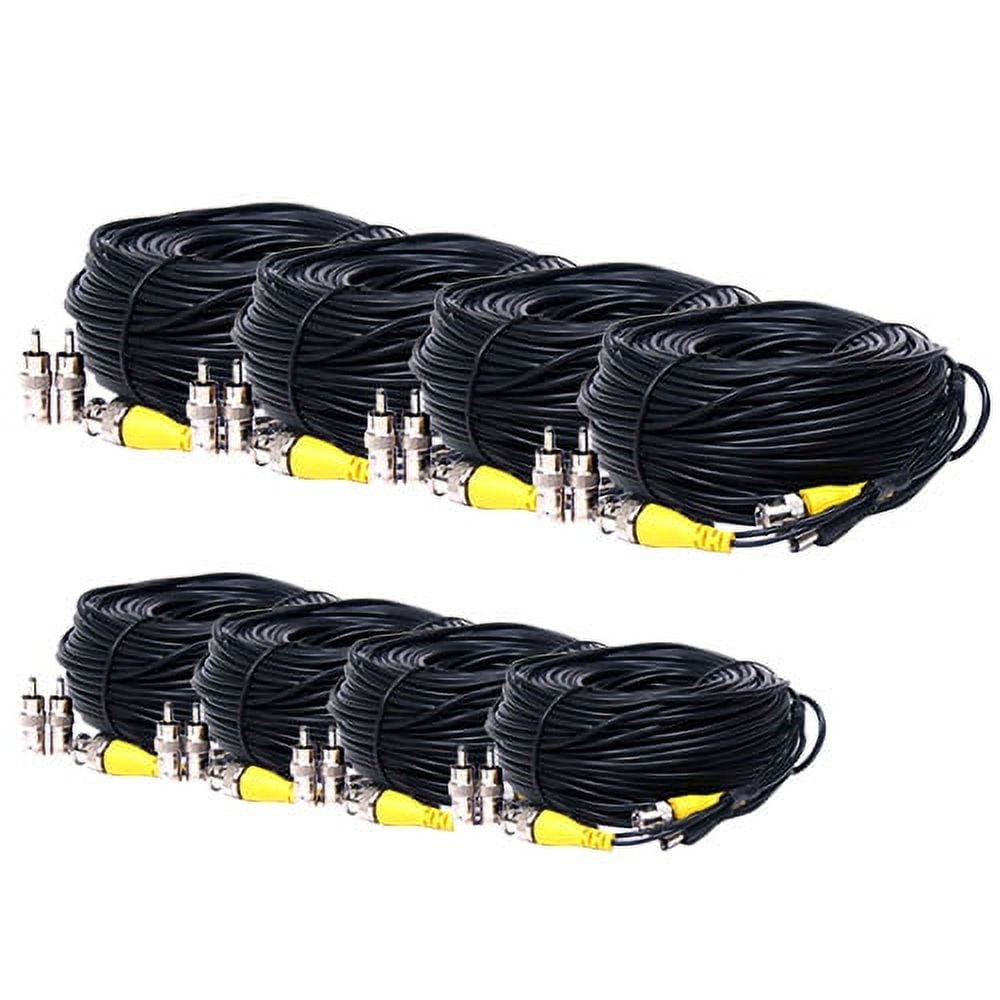 VideoSecu 4x 50ft and 4x 150ft CCTV Surveillance BNC RCA Security Camera Cable Video Power Wire Cord Free Adapters B24
