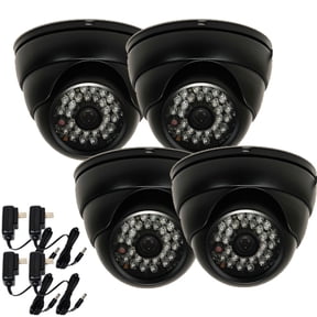 VideoSecu 4x Outdoor Security Camera IR Day Night Built-in 1/3 inch SONY Effio CCD Wide Angle 700TVL with 4 Power Supply BDJ