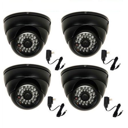 VideoSecu 4x Weatherproof Built-in 1/3" SONY Effio CCD Security Camera Day Night Vision 600TVL Wide Angle w/ Powers BE0