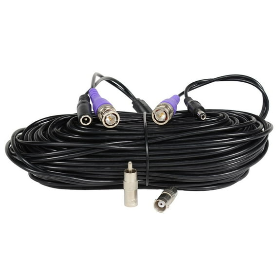 VideoSecu 50ft HD Security Camera Video Power Cable Pre-made All-in-One Extension Wire Cord with BNC RCA Connectors B9o