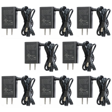 VideoSecu 8 Pack Universal Regulated 12V DC 500mA Power Supply AC to DC for CCTV Surveillance Security Camera WVO