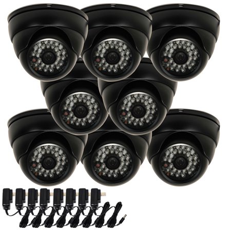 VideoSecu 8 Security Camera Outdoor IR Day Night Vision Built-in 1/3" SONY Effio CCD 600TVL Wide Angle with 8 Power bvi