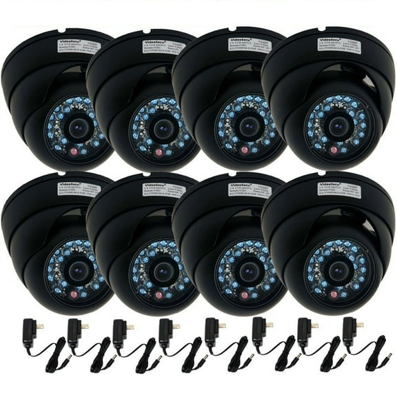 VideoSecu 8x IR Day Night Vandal Proof 600TVL High Resolution Security Camera 3.6mm Wide Angle View Bulit-in 1/3 inch SONY CCD with Powers bzh