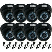 VideoSecu 8x IR Day Night Vandal Proof 600TVL High Resolution Security Camera 3.6mm Wide Angle View Bulit-in 1/3 inch SONY CCD with Powers bzh