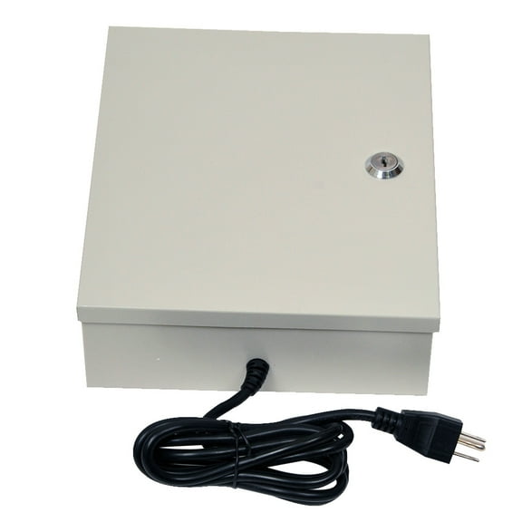 VideoSecu 9 CH High Quality 12V DC Regulated Distributed CCTV Security Camera Power Supply Box with Key Lock 1c7