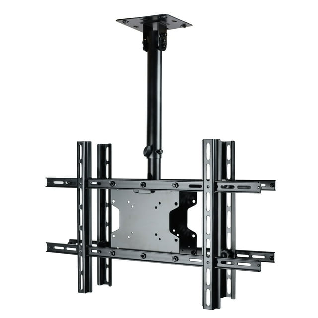 VideoSecu Adjustable Tilt Swivel Dual TV Ceiling Mount for 32"-70" LED LCD Plasma OLED HDTV Flat Panel Screen, 70" with mounting hole patterns 600x400/400x400/400x200/300x300/200x200/200x100mm BXB