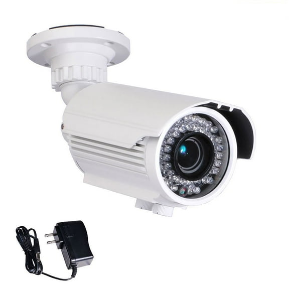 VideoSecu Bullet Indoor Outdoor IR Night Vision 42 LEDs Security Camera Built-in Sony CCD Effio 700TVL High Resolution 4-9mm Varifocal with Power Supply A09