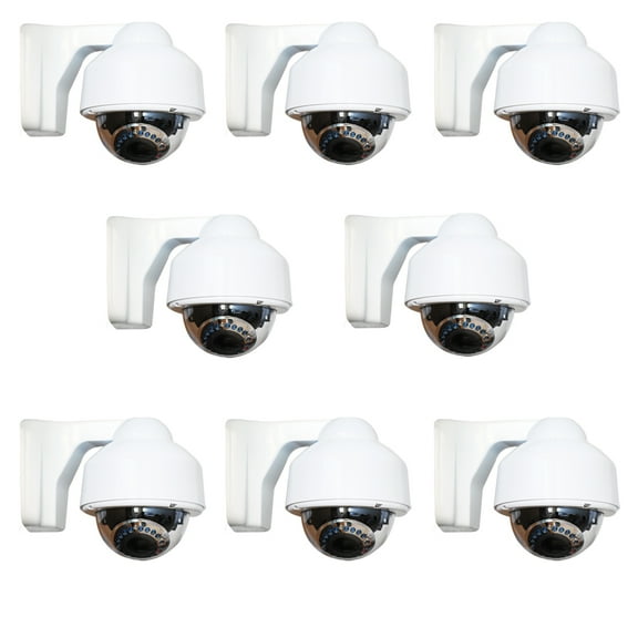 VideoSecu CCTV 8 Pack Weatherproof IR Day Night Security Camera Varifocal Lens 700TVL Built-in 1/3 inch Sony Effio CCD bvq