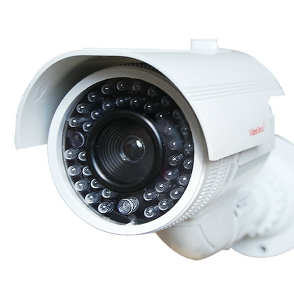 VideoSecu Dummy Fake Infrared LEDs Flashing Blinking Light Bullet Security Camera for CCTV Surveillance with Decal WL4