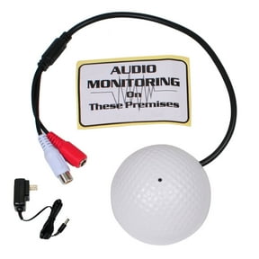 VideoSecu High Sensitive Pre-amp Audio Microphone for Security Camera CCTV System Sound Monitoring with Power Supply A91