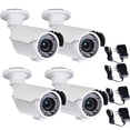 thumbnail image 1 of VideoSecu Outdoor Indoor 4 Pack Built-in 1/3” Sony Effio CCD Security Camera IR Day Night 700TVL 4-9mm Varifocal 42 LEDs with 4 Power Supply b6w, 1 of 3