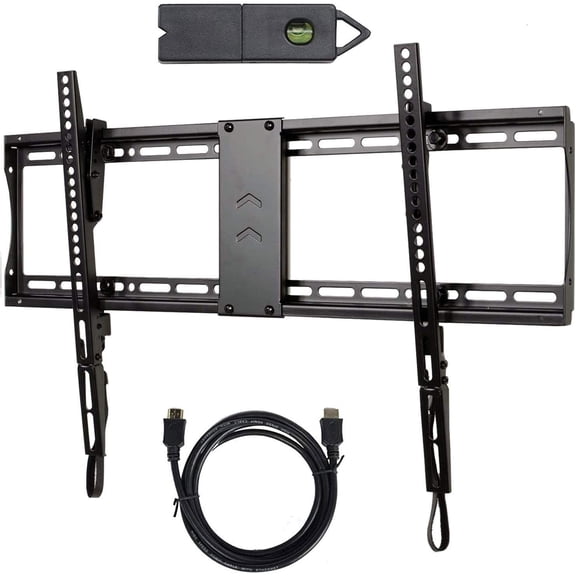 VideoSecu Tilt TV Wall Mount for Most 32"-70" Sony, Vizio, LG, Sharp, Panasonic LCD LED Plasma 3D HDTV Flat Panel Screen 4K TV Bracket, with HDMI Cable bxm