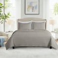 thumbnail image 1 of Videri Home Diamond Pattern Queen Quilt Set, All Season Lightweight Bedspread Coverlet, Soft Brushed Microfiber, Machine Washable(Gray, King), 1 of 5