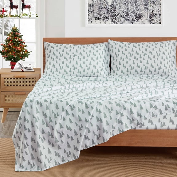 Videri Home Full Sheet Set - 4 Piece Bed Sheets, Wrinkle Free Fade Resistant Easy Care Printed Bedding Set, Durable Comfortable Home Use, Forest