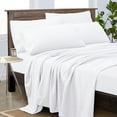 thumbnail image 1 of Videri Home Queen Sheet Set - 4 Piece Bed Sheets, Wrinkle Free Fade Resistant Easy Care Solid Bedding Set, Durable Comfortable Home Use, White, 1 of 6
