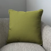 Videri Home 20"x20" Green Faux Linen Decorative Throw Pillow Covers, Natural for Sunroom(2 Pack)