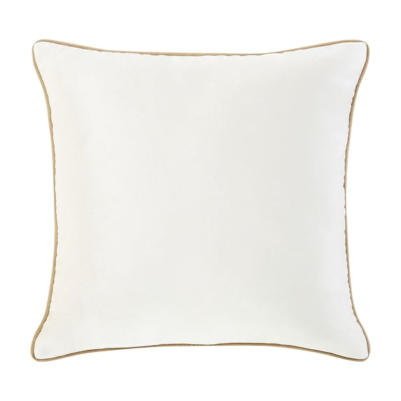 Videri Home 20"x20" Cream/Beige Velvet Decorative Throw Pillow Covers, Neutral for Any Room(2 Pack)