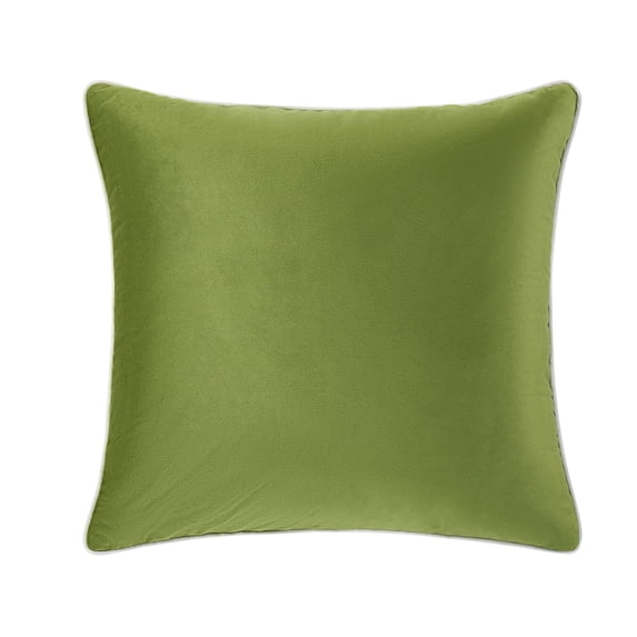 Videri Home 20"x20" Moss Green/Off White Velvet Decorative Throw Pillow Covers, Earthy for Rustic Decor(2 Pack)
