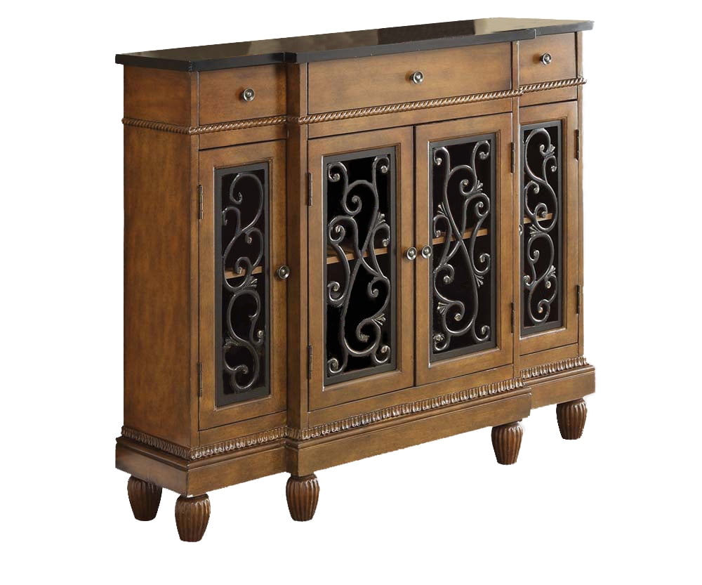 Vidi Oak and Antique Bronze 45'' Console Table with Storage