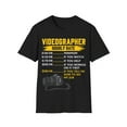 thumbnail image 1 of Vidoegrapher Hourly Rate Labor Rates Funny Novelty Unisex Softstyle T-Shirt, 1 of 4