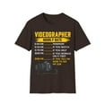 thumbnail image 1 of Vidoegrapher Hourly Rate Labor Rates Funny Novelty Unisex Softstyle T-Shirt, 1 of 4