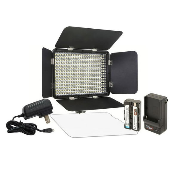 Vidpro VDP-LED-330X 330 LED Varicolor Ultra-Portable Light Kit with Battery Charger & Adapter - Li-Ion