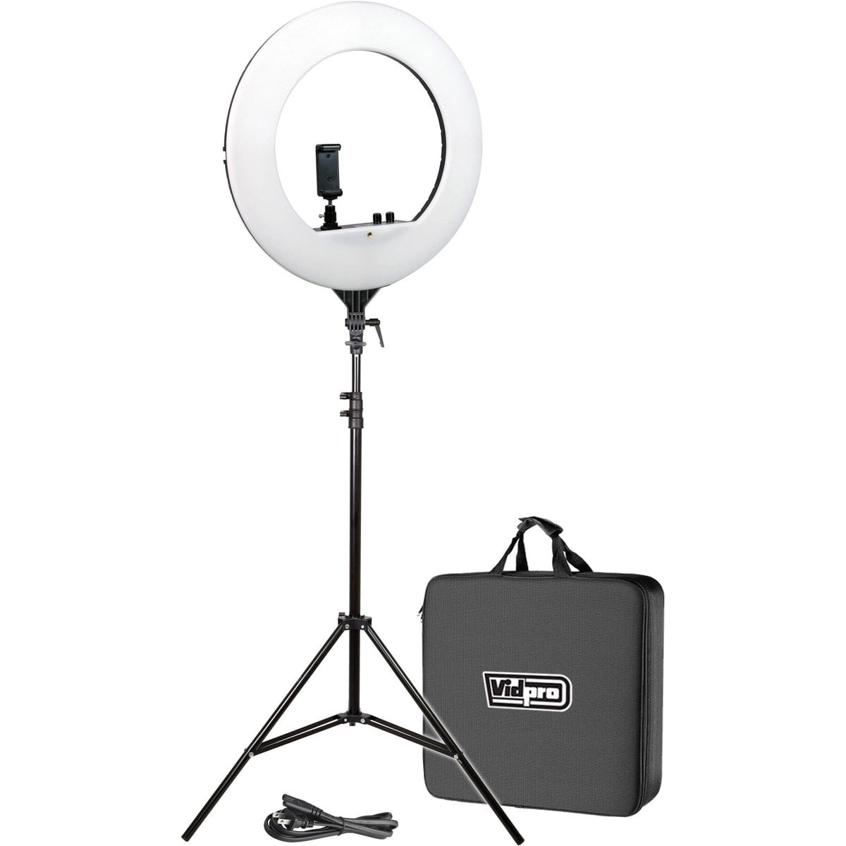VidPro Vidpro RL-18 LED 18-Inch Ring Light Kit with Stand and Case - 55W Dimmable 3200-5600K Variable Color Control Ring Light Set Compatible with Most Cameras and Smartphones