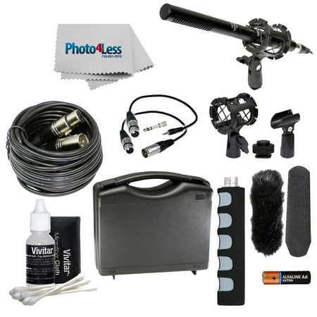 Vidpro XM-55 11" Condenser Shotgun Video & Broadcast Microphone Kit 16 Piece Set