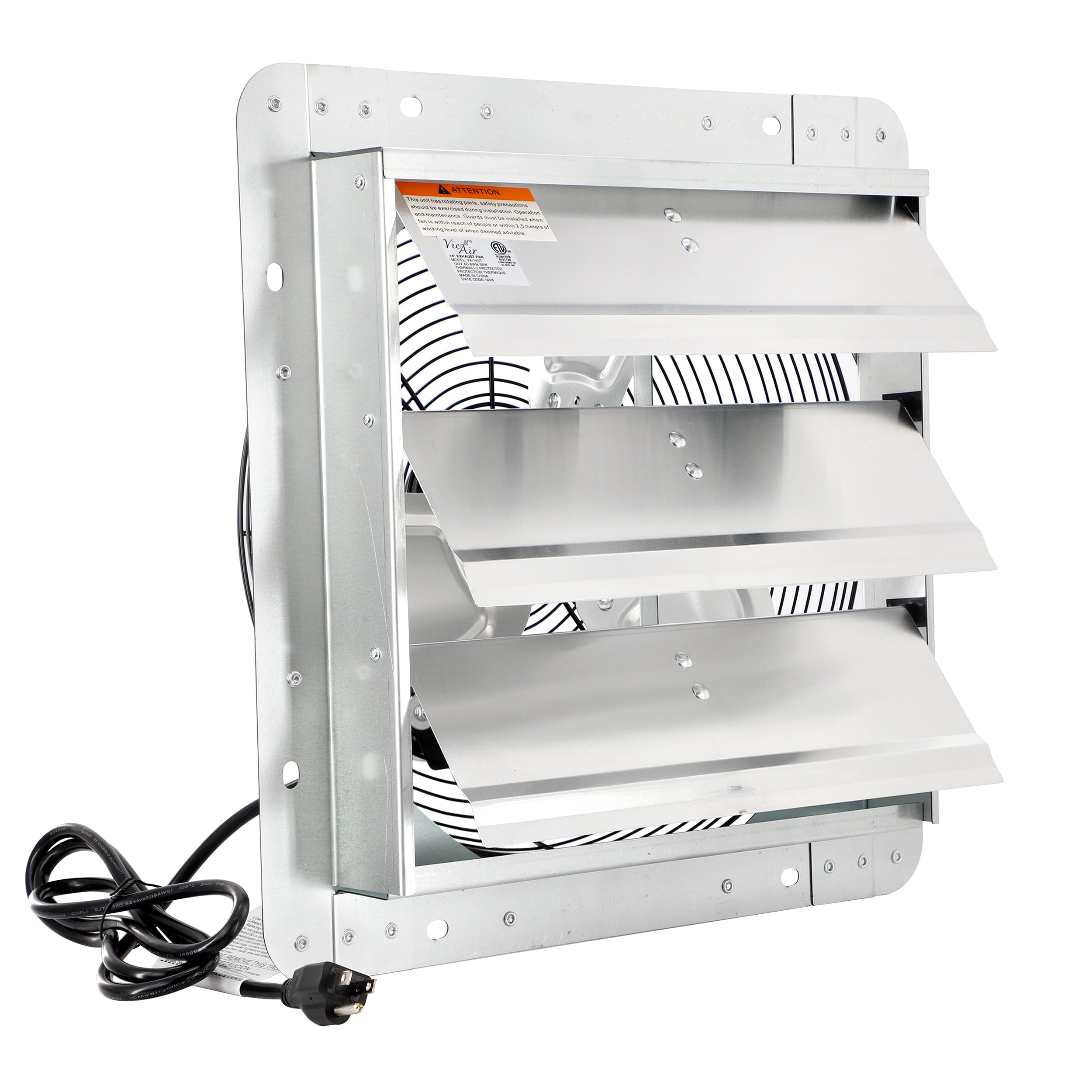 Vie Air 12 Inch Shutter Exhaust Fan with Power Cord